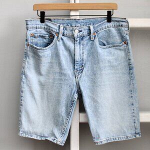 Levi's Men's 511 Light Blue Wash Denim High Waisted Dad Shorts 10" Inseam SZ 34